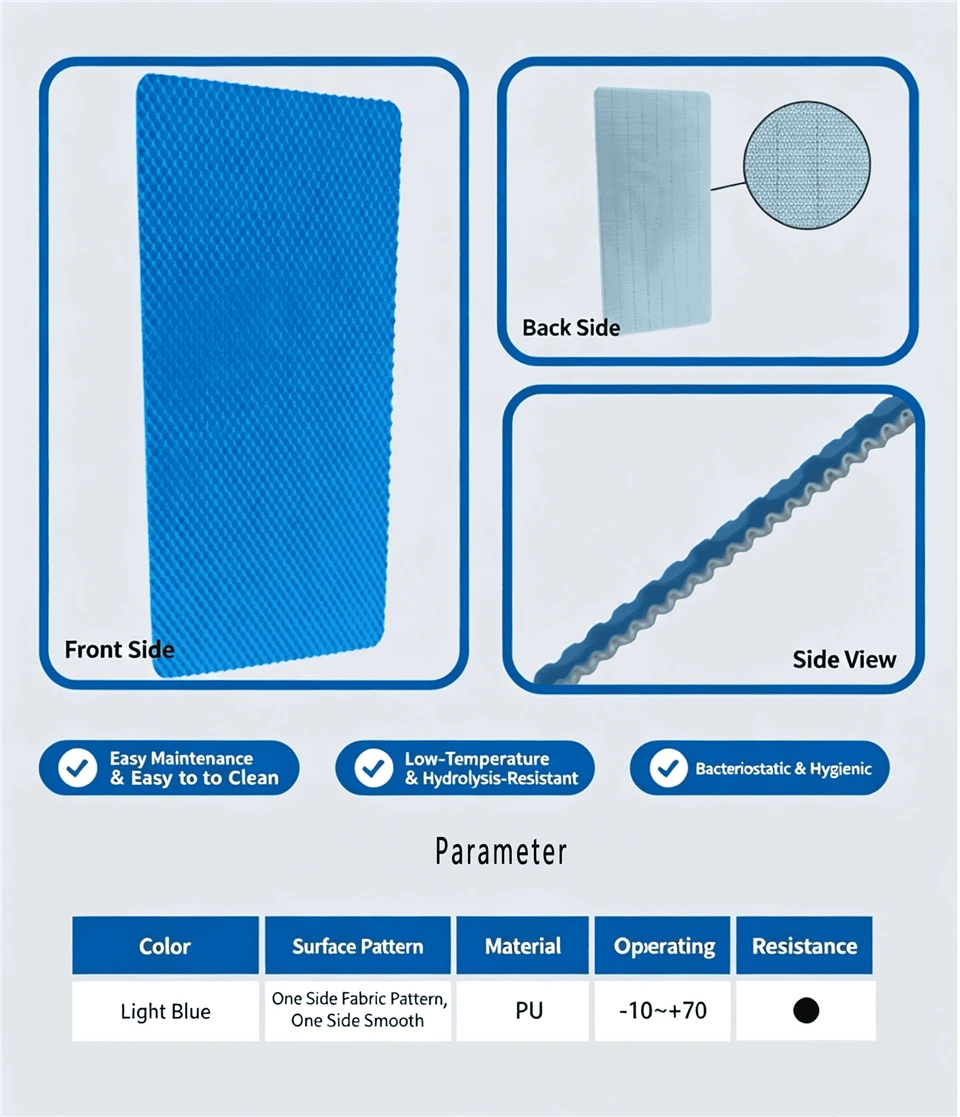 Food Processing Rubber Pvc Conveyor Belt 60mm