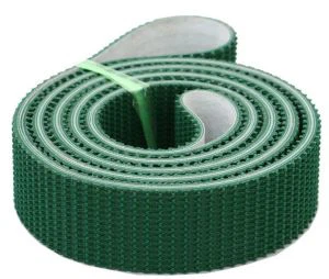 PVC Dark Green/Black Rough Top Pattern Incline Conveyor Belts